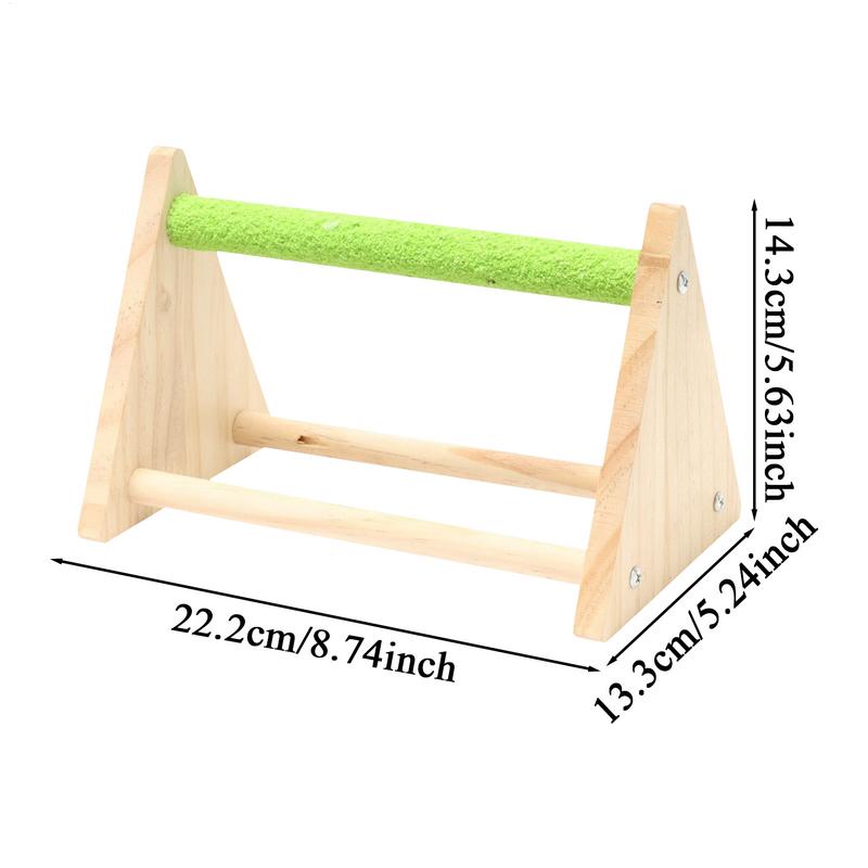 Bird Stand Wood Bird Playground Triangle Perch Playground For Parakeet Canary Cockatiel Finch Training Toy For Inside Outside