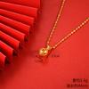 Vietnamese gold-plated necklace for women, long-lasting color, vintage heart-shaped imitation gold jewelry, copper alloy accessory, new clavicle
