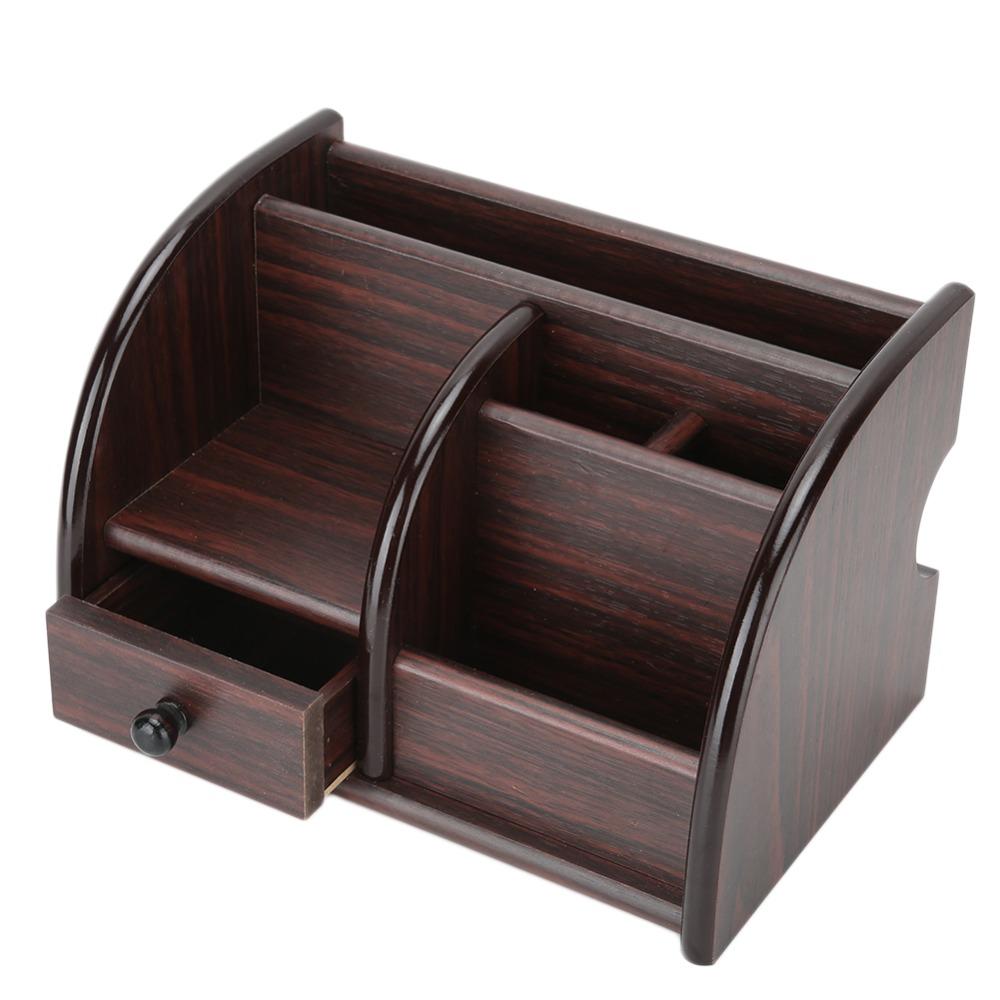 Brown Multi-function Desktop Pen Storage Rack  Home Desktop Sundry Storage