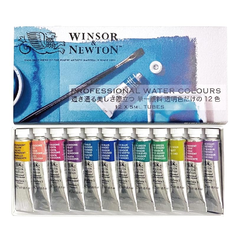 

windsor & newton watercolor paints professional water color 12 color set with only transparent colors 5ml 18809813