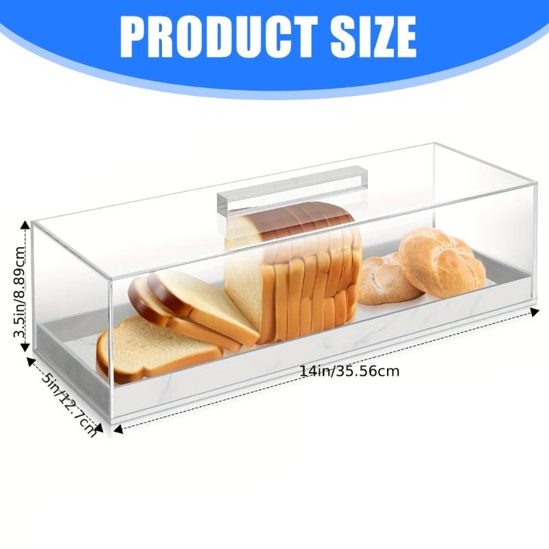 Professional Acrylic Dessert Container With Lid For Transporting Treats Cake Tray Rectangular Food Display Case