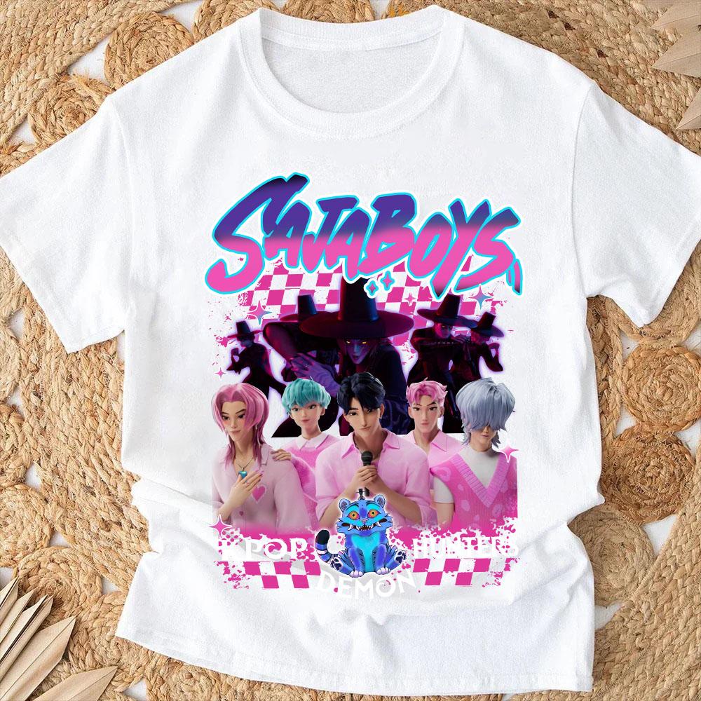 Nové 2025 Film KPop Lovci démonů Kreslené tričko Letní tričko s krátkým rukávem pro ležérní volné ženy a muže Graficky potištěné topy