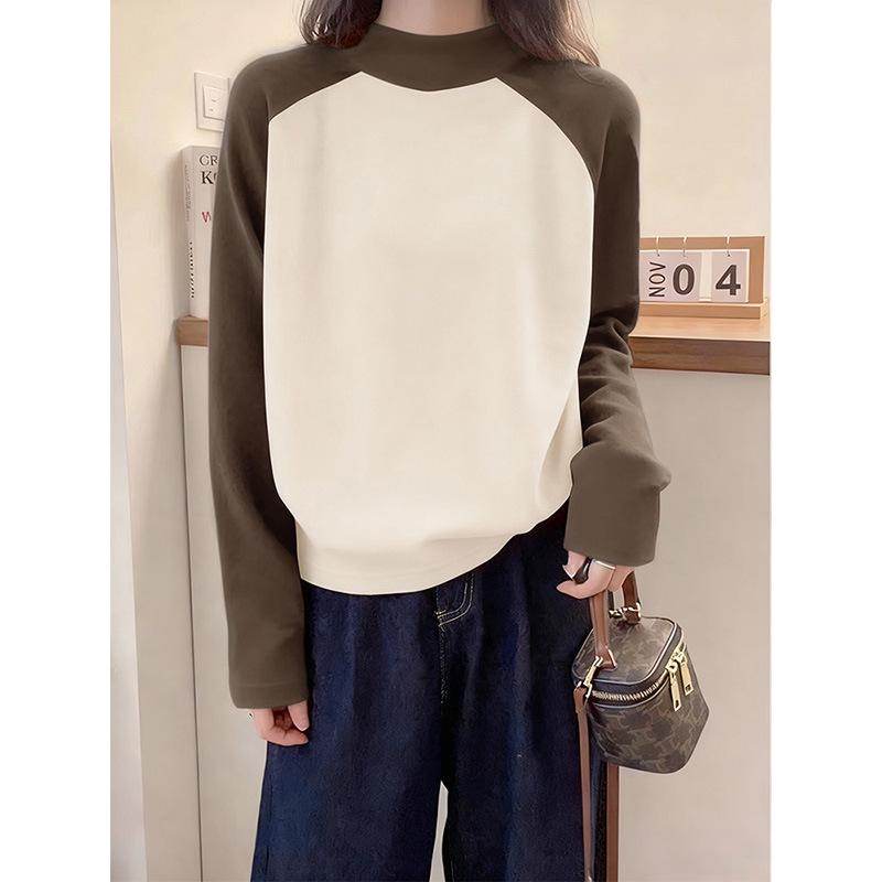 Women s Fashionable Thickened Long-Sleeve Warm Base Layer T-Shirt - Trendy and Versatile Large (L)