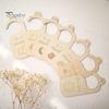 7/8 Pcs Baby Wardrobe Dividers Closet Wooden Baby Garment Size Markers Newborn To Toddler Baby Clothes Size Dividers for Daily Baby Clothes