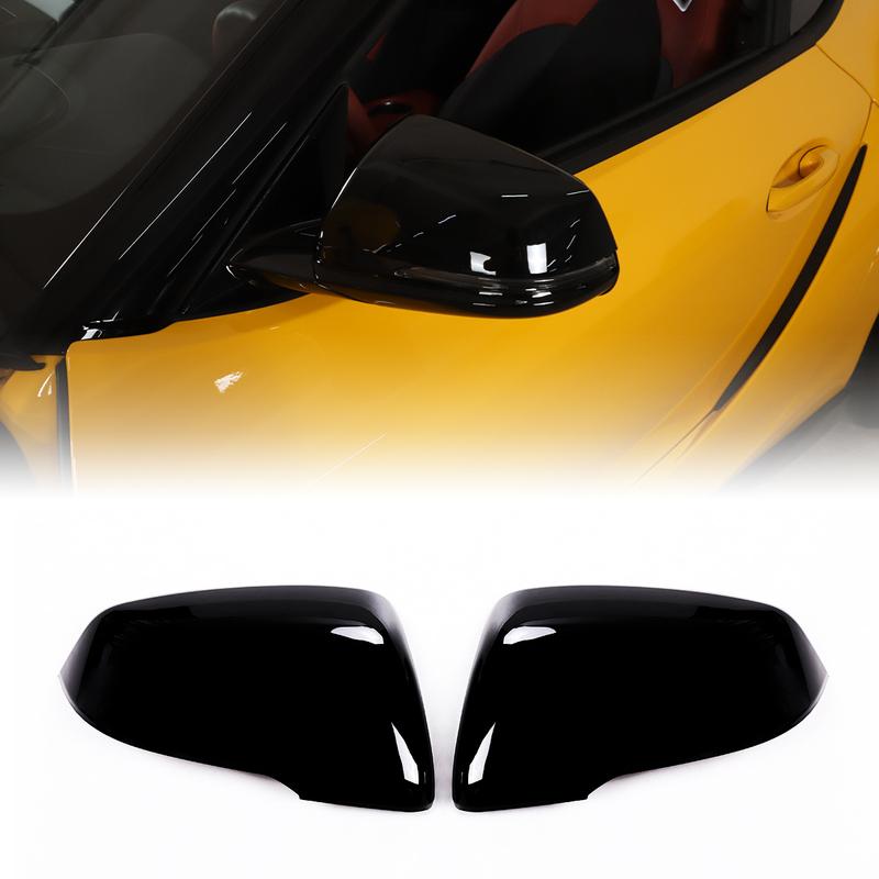 Glossy/Carbon Mirror Cover For Toyota GR Supra -2025 A90 MK5 All Rearview Mirror Housing Wing Side Mirror Cover Exterior