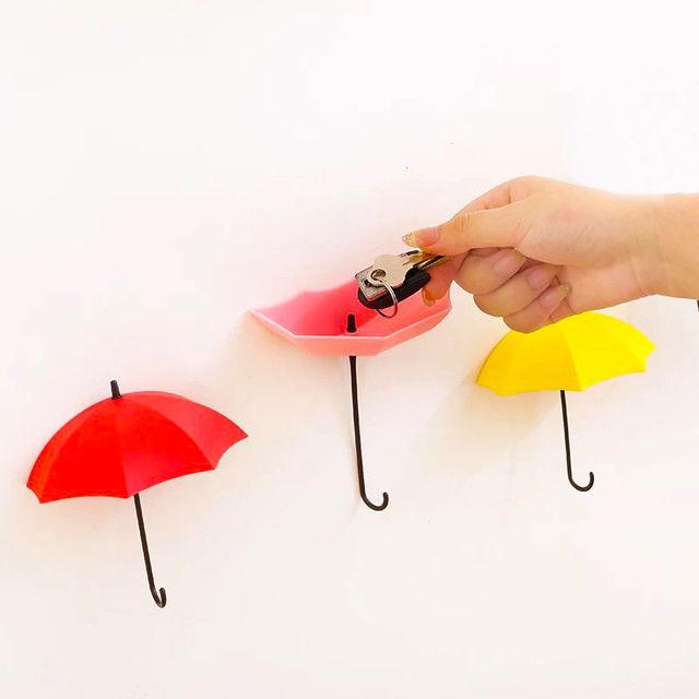 Non-marking Punch-free Umbrella Hook Self-adhesive Hook Wall Door Clothing Hanger Key Debris Hook Bathroom Kitchen Sticky Rack