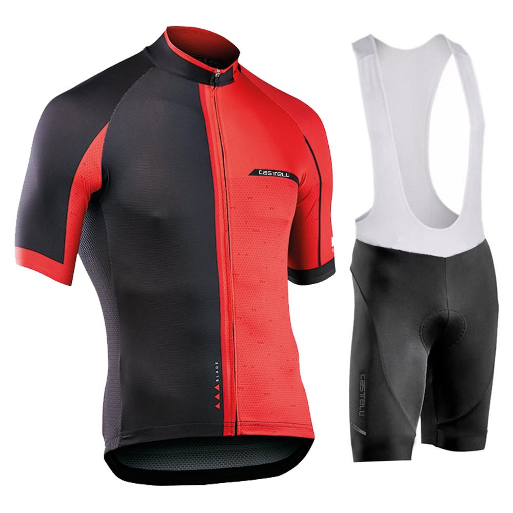 Summer Breathable Cycling Suit Set Bicycle Short-Sleeved Shorts Suits for Men Quick-Drying Road Biking MTB Cycling Clothing with Pockets