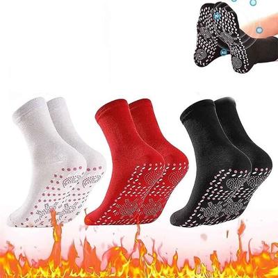 3 Pairs of Self-heating Tourmaline Acupressure Shaping Socks, Massage Hyperthermia Socks, Colors