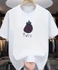 Summer Classic Pattern Printed Pure Cotton Tshirt Suitable For Both Unisex And Unisex Casual And Versatile Pure Cotton Top