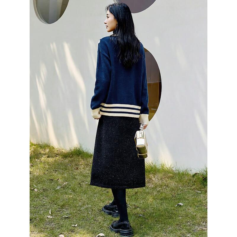 Women's Contrast Two-Piece Look Knitted Pullover