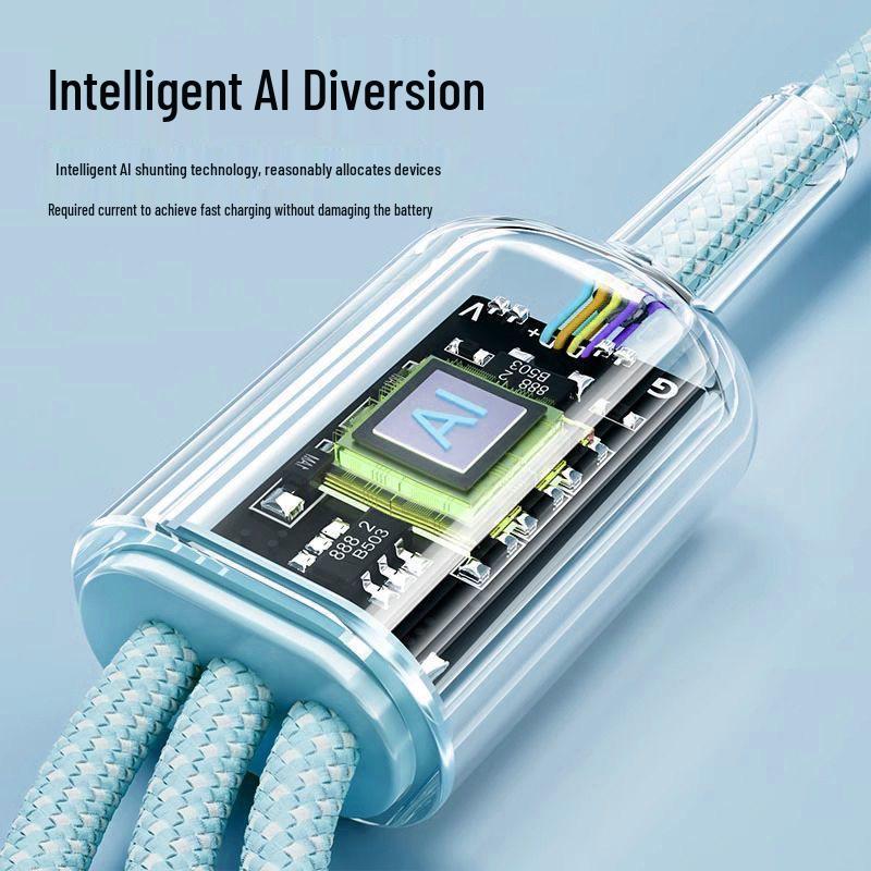 Gradient 120W 3-in-1 Super Flash Charge Cable for Huawei, Type-C, Apple, Android