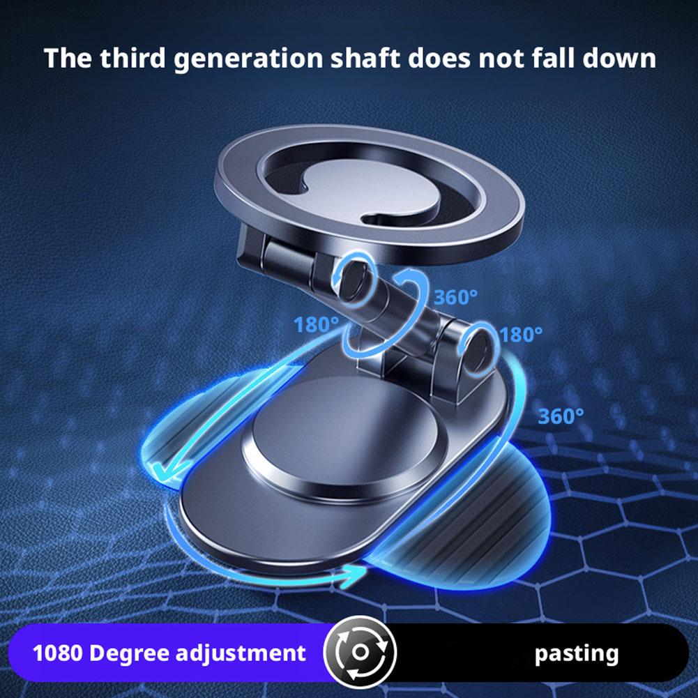 Dashboard Car Magnetic Cell Phone Holder 360° Rotation Foldable GPS For All Magnetic Phone iPhone Stand
