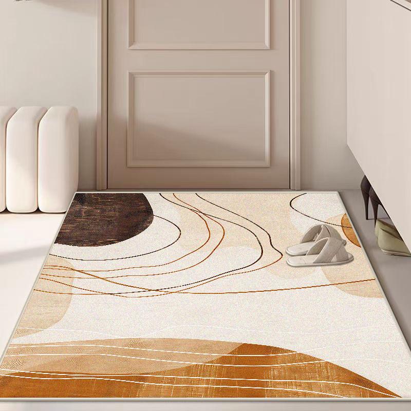 Nordic Style Abstract Big Size Decorative Rug for Living Room Antiskid Easy Cleaning Sofa Table Mat Soft Foldable Bedroom Carpet