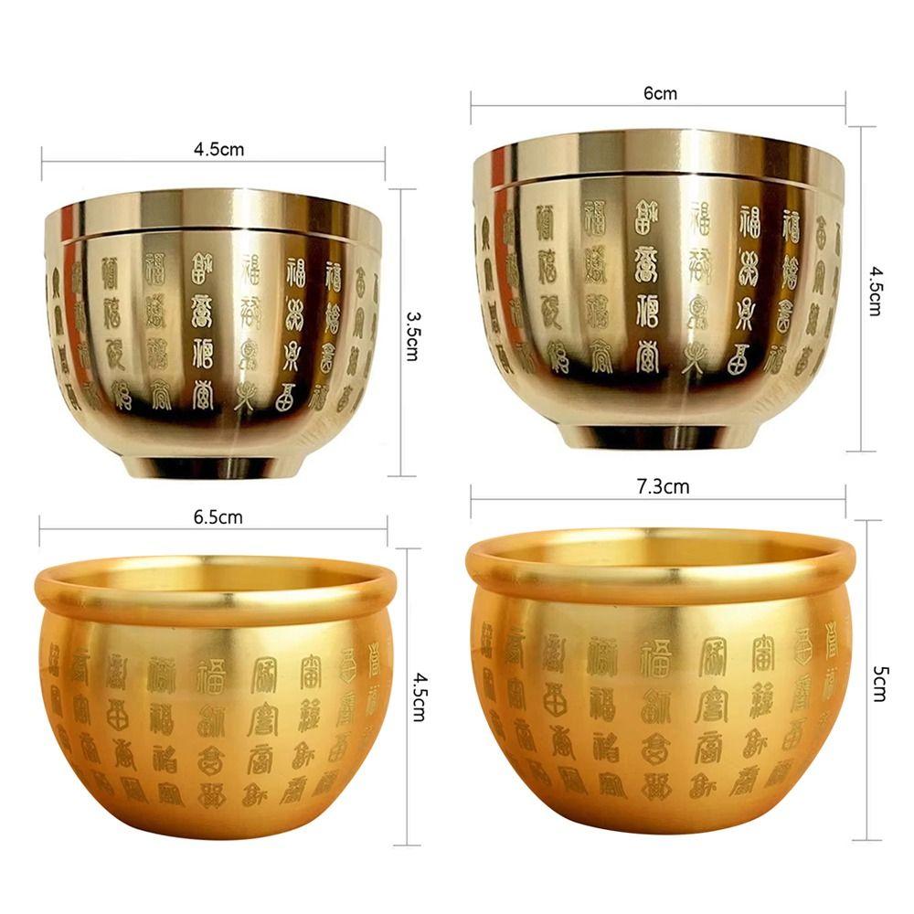 1Pcs Small Mini Pure Brass Cornucopia Wealth Attracting Baifu Jar Cup  Home Decoration Accessories