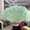 Mixing colour Ostrich Feather Hand Fan 70cm 100cm Fluffy Plumes Fan for Wedding Burlesque Stage Dance Performance Carnival Props