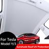 Sunshade Roof for Model Y Juniper 2025 Never Sag Nano Ice-Crystal Heat Insulation Glass Roof Shade Model 3 Highland 2024