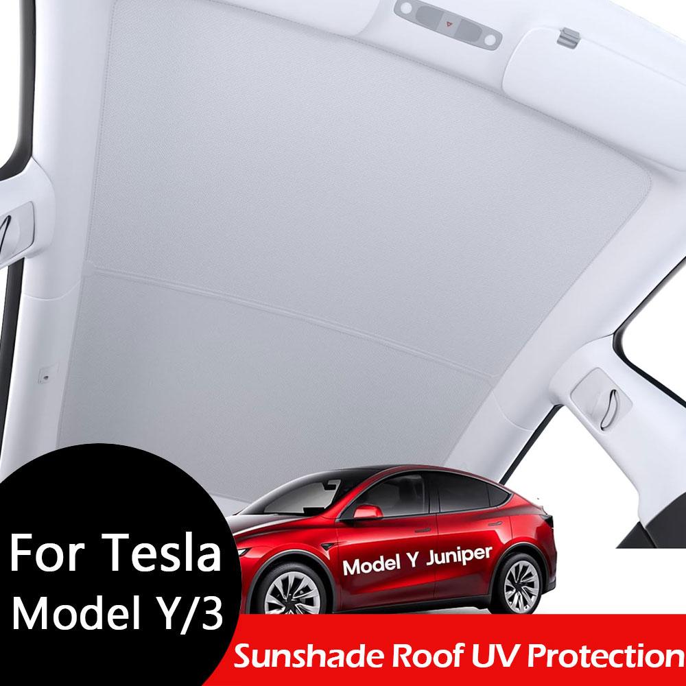 Sunshade Roof for Tesla Model Y Juniper 2025 Never Sag Nano Ice-Crystal Heat Insulation Glass Roof Shade Model 3 Highland 2024