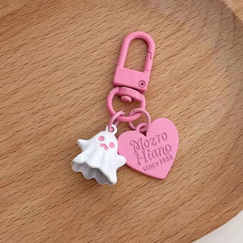 Halloween Keychain Funny Ghost Pendant Key Ring For Women Men Earphone Cover Bag Party Gifts Jewelry