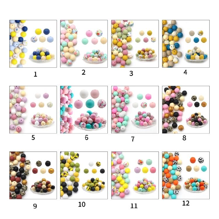Bracelets Beads Silicone Material Colorful Loose Bead Jewelry Making Supplies