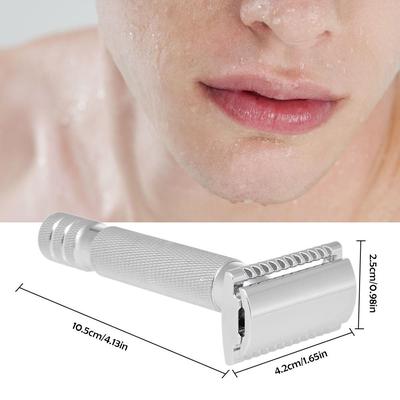 Shaving Razors Double Edge Handled Safety Traditional Wet Shaving Razor Stainless Alloy Chrome Plating