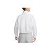 Nike Solid Color Logo Embroidered Loose Fit Stand Collar Zip Long Sleeve Jacket Women jackets White HJ1000-100