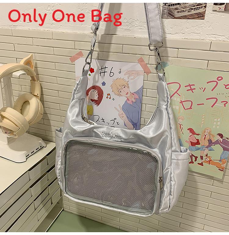 Sweet Cool Girl Crossbody Bag With Zipper Closure For Casual Outings