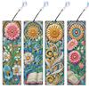 4Pcs Special Shaped Colorful Pattern Diamond Bookmark Art Project DIY Diamond Bookmark with Crystal Pendant for Reading Day Gift