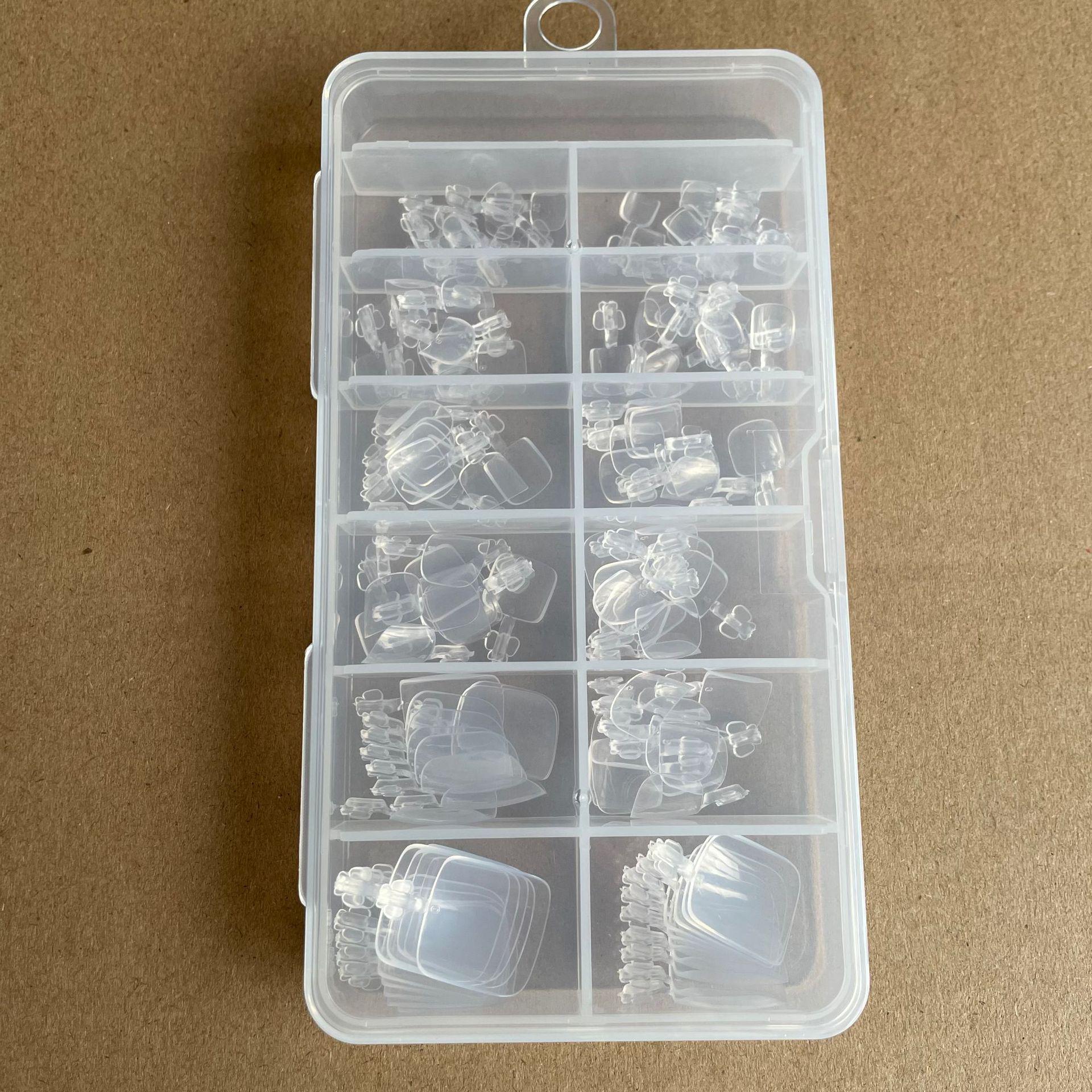 Миндальные полуматовые типсы для французского маникюра без запиливания - 600 шт.