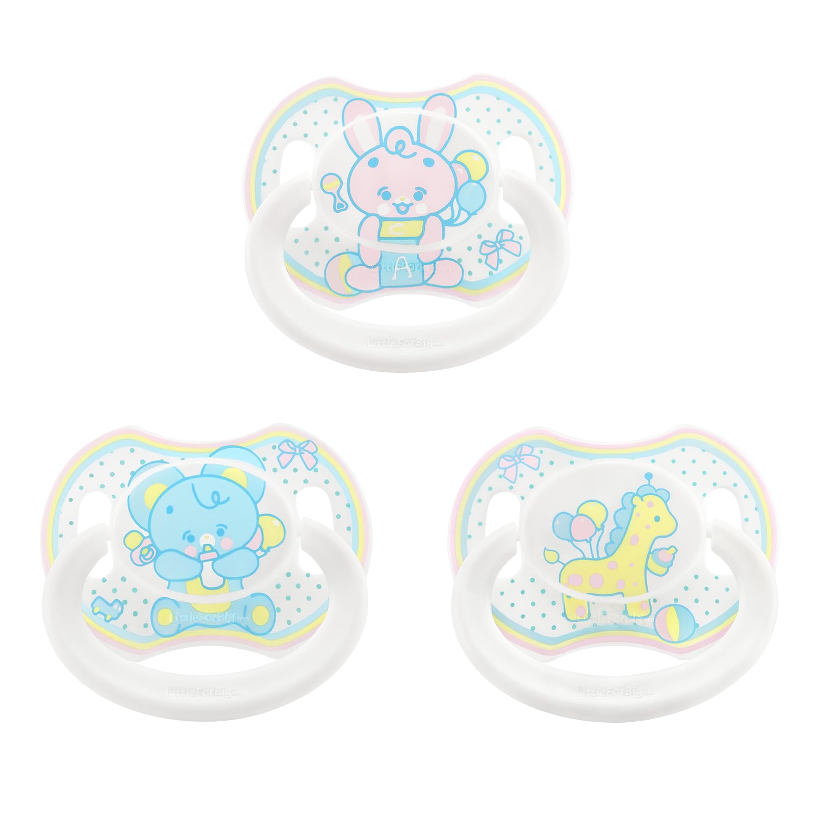 

LittleForBig Adult New 2nd with Dustproof Baby Set of 3 Pacifiers, Generation, Cover, Combinable, Parade,