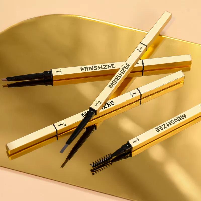 3 | Small Gold Bar Eyebrow Pencil Waterproof Long Lasting Fadeless Sweat-Proof Extremely Fine Nature Vivid Female Beginner Official Authentic Products