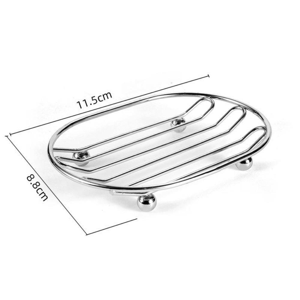 

Metal Soap Dish Drainage Rack Rust Resistant Bathroom Shower Soap Holder Bathroom Accessories Minimalist Style Home Decoration