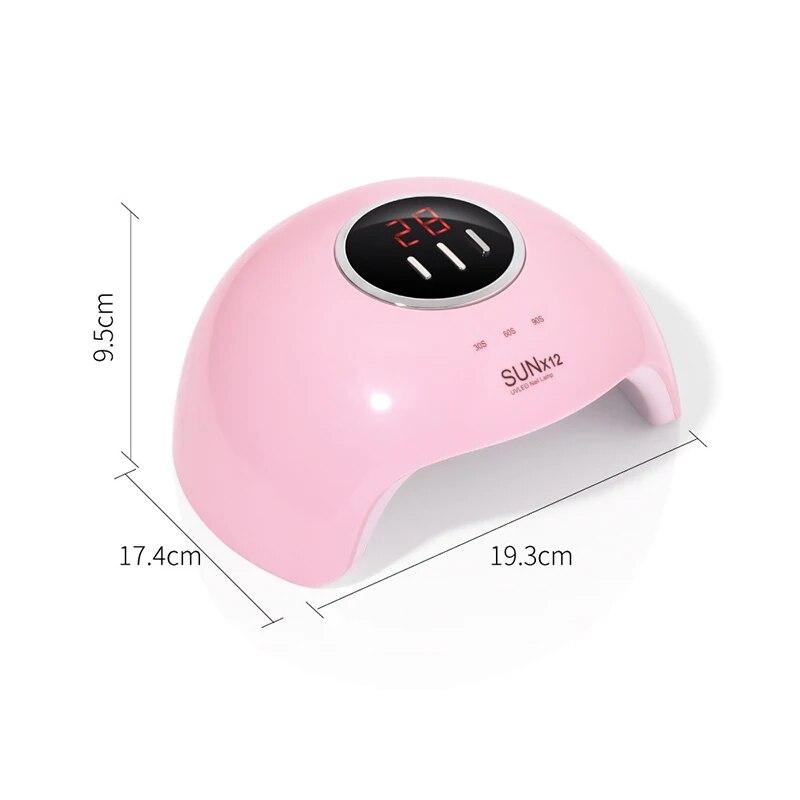 54W Professional Rechargeable Portable UV LED Nail Lamp Multi-Function UV Gel Dryer Home Salon Use Nail Design Tools