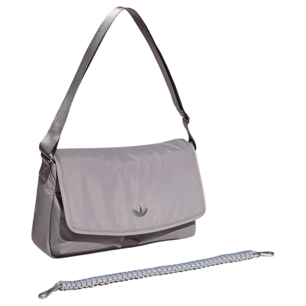 Men's Bag Adidas Originals Polyester Messenger Bag Crossbody Bag Unisex Metallic Gray