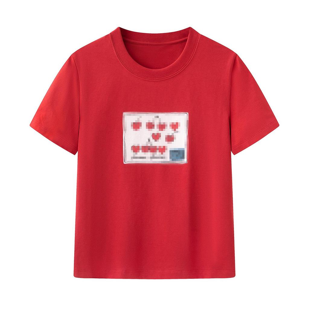 In Stock Spring 2026 Cute Cartoon Print Long Sleeve Round Neck T-shirt