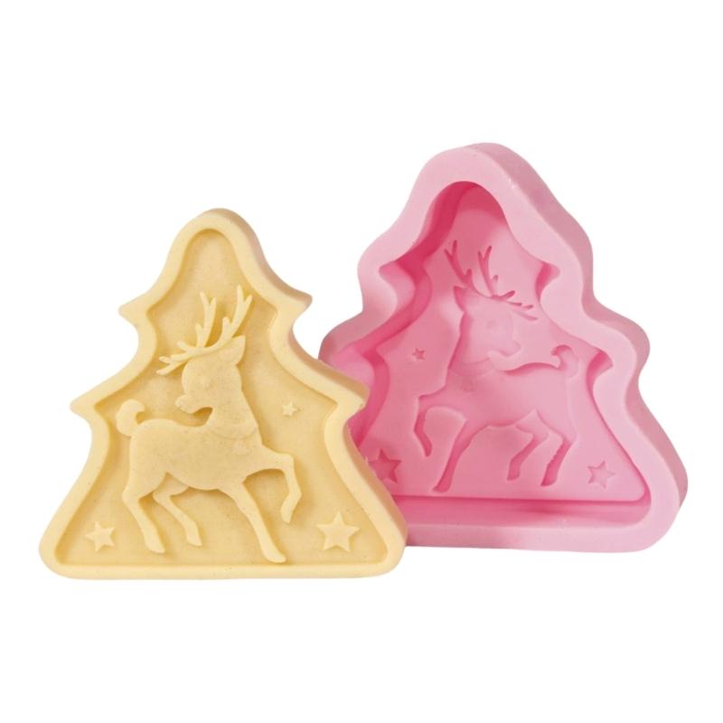 Christmas Tree Silicone Mould for Candle Soap Ice Cubes Making Withstands High Temperatures