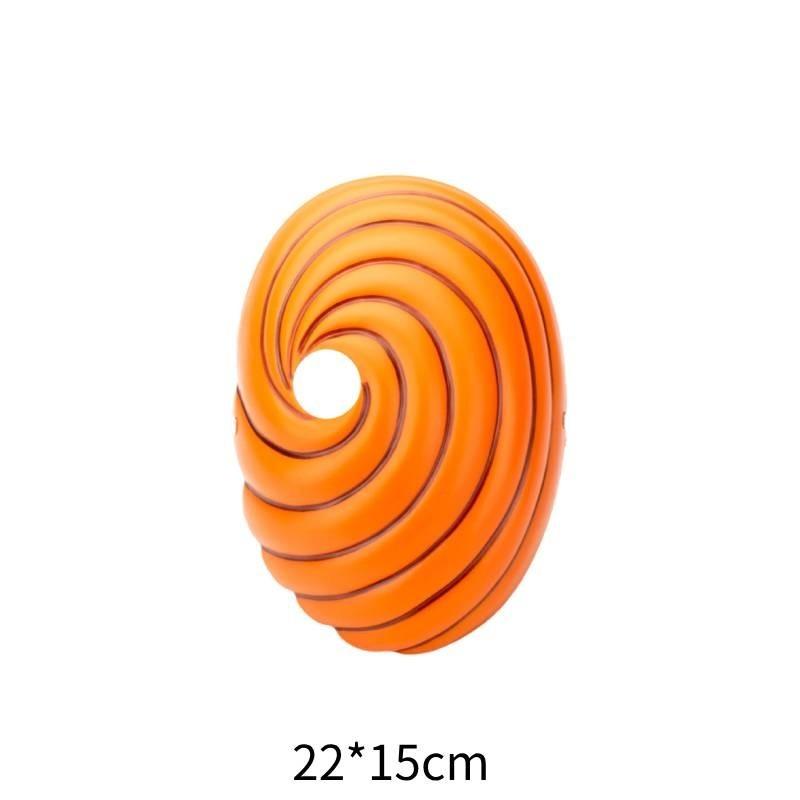 

Мультфильм Наруто Персонаж Обито Учиха Желто-белая маска Пластиковый материал 22cm жёлтый