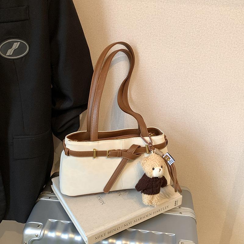 

Retro simple large-capacity bag fashionable casual personalized shoulder bag 2025 autumn and winter new women s tote bag Without pendant