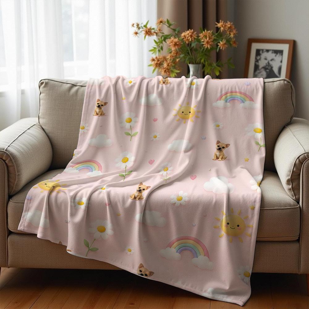 Classic Xmas Mix Anime Cartoon Flannel Blanket Soft Warm Throw for Bedroom Sofa Car Kids Holiday Gift