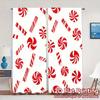 2pcs,Curtains Candy Cane Swirl Lollipop Stars (3) Contemporary Modern Curtains Versatile 100% Polyester Curtains Decorations
