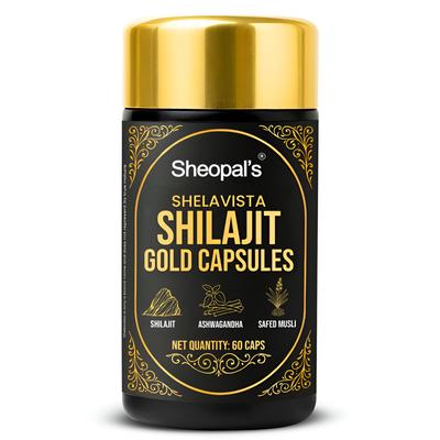 Sheopals Shelavista Shilajit/Shilajeet Gold 60 Capsules | For Stamina, Muscle Growth & Energy | Ashwagandha, Gokshura, Safed Musali With Other A