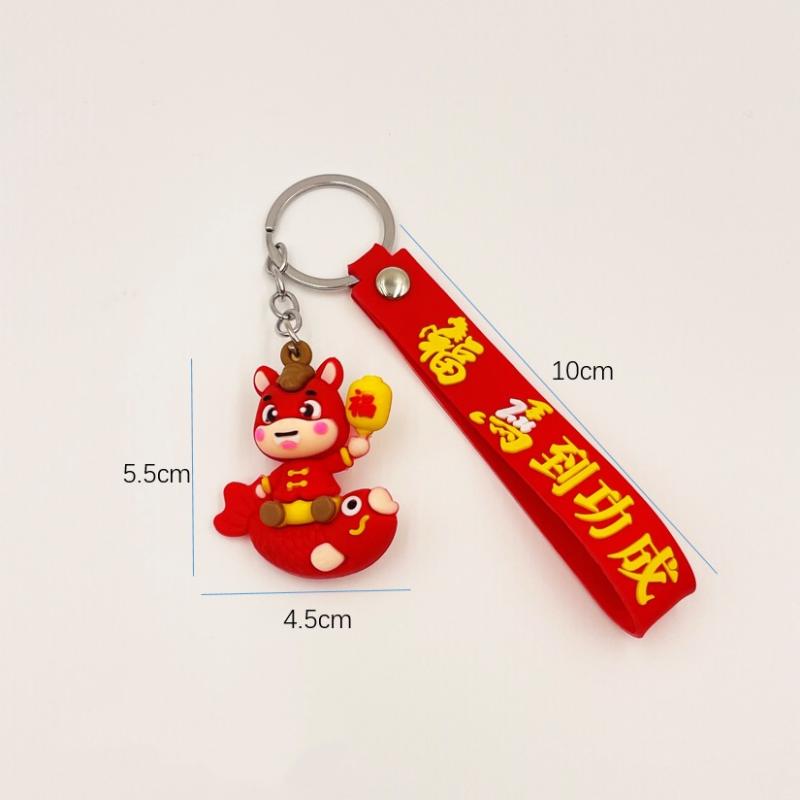 Süßer Schlüsselanhänger 2026 Jahr des Pferdes Tierkreis Pony Anhänger Paar Rucksack Schmuck Neujahr Erfolg Ankunft Modisches Accessoire