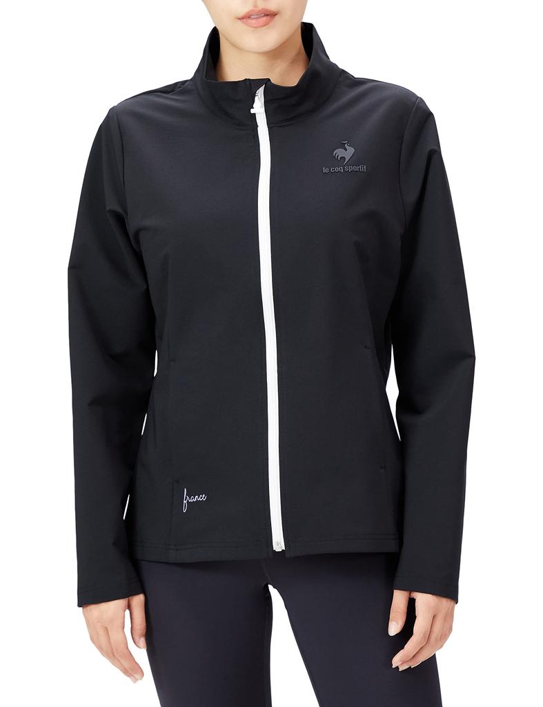 Le Coq Sportif Cross Training Size S Women's Jacket, Light-Absorbing, Heat-Generating, Water-Repellent, Stretch, Shape-Retaining, Black,