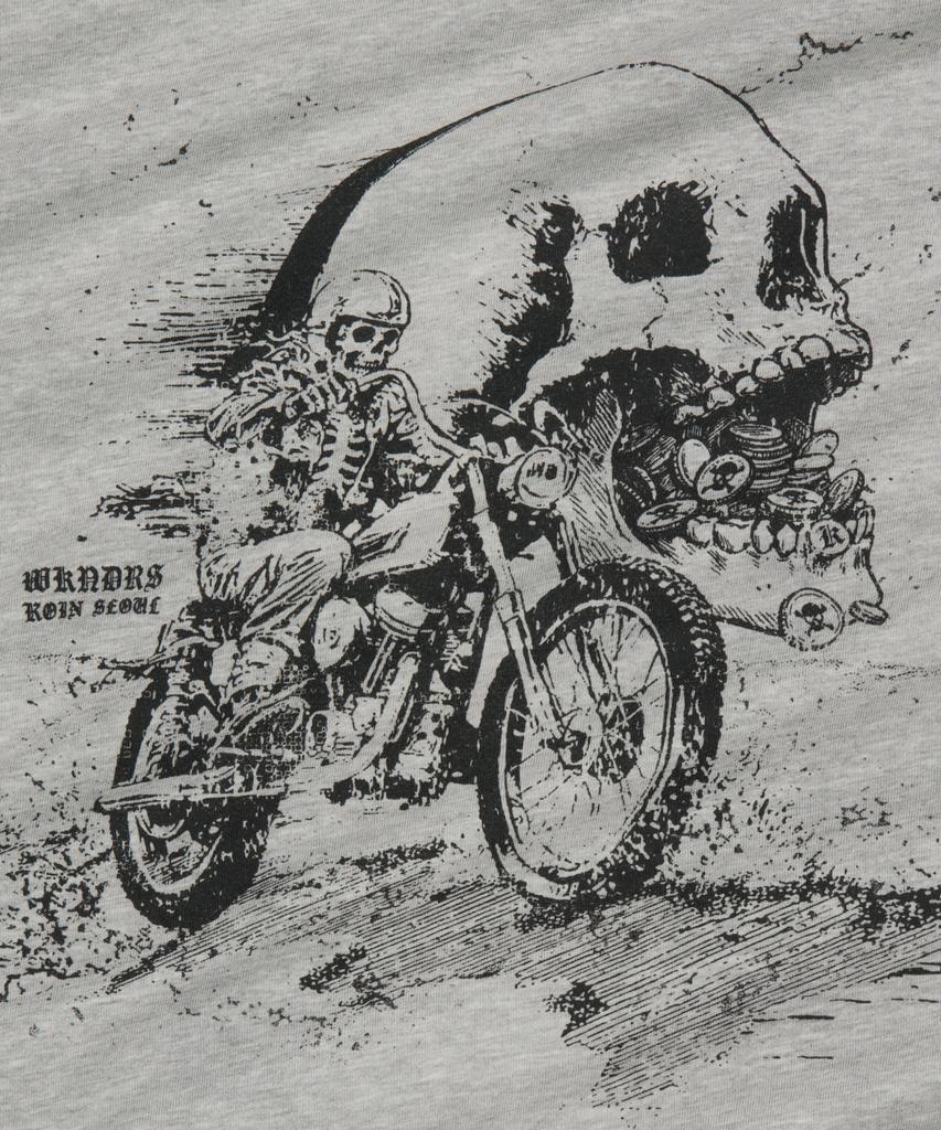 WKNDRS [Koin Seoul] Death Rider Ls T-Shirt (M.Grey)