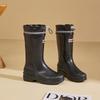 Wholesale Four Seasons High-Tube Lightweight Outdoor Waterproof Ladies Rubber Rain Boots Fashion Work Boot Rain Boots for Adults