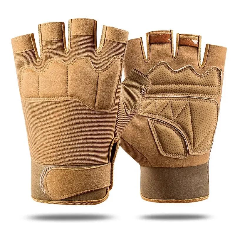 Fingerlose Handschuhe für das Fitnessstudio im Freien, rutschfeste Halbfingerhandschuhe für Männer und Frauen, Camping, Angeln, atmungsaktive Sporthandschuhe für Fahrrad und Motorrad