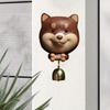 Wooden Cute Dog Doorbell Decorative Animal Theme Cartoon Door Bell Entry Reminder Wind Chime Doorbell Ornament Business Opening