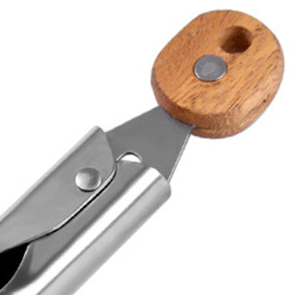 Walnut Wood Cooking Tongs Stainless Steel Nonstick Salad Tongs for Kitchen and Barbecue 9Inch or 12Inch Wood Tongs