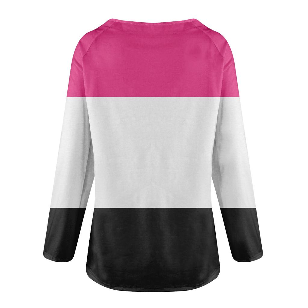 Women's Fashion Casual Zipper V- Neck Irregular Striped Geometric Print Long Sleeve Jacket