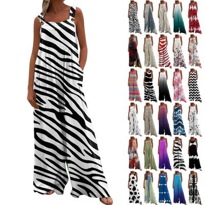 Mono con botones para mujer, mono informal suelto sin mangas con bolsillos
