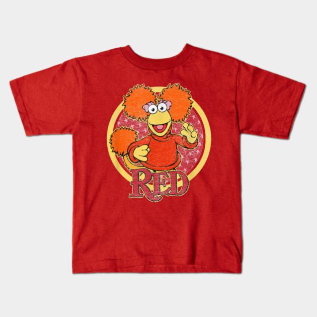 Boys Girls Soft Cotton Graphic Tees Red Fraggle T-shirt Breathable Daily School Wear Kids T-Shirts